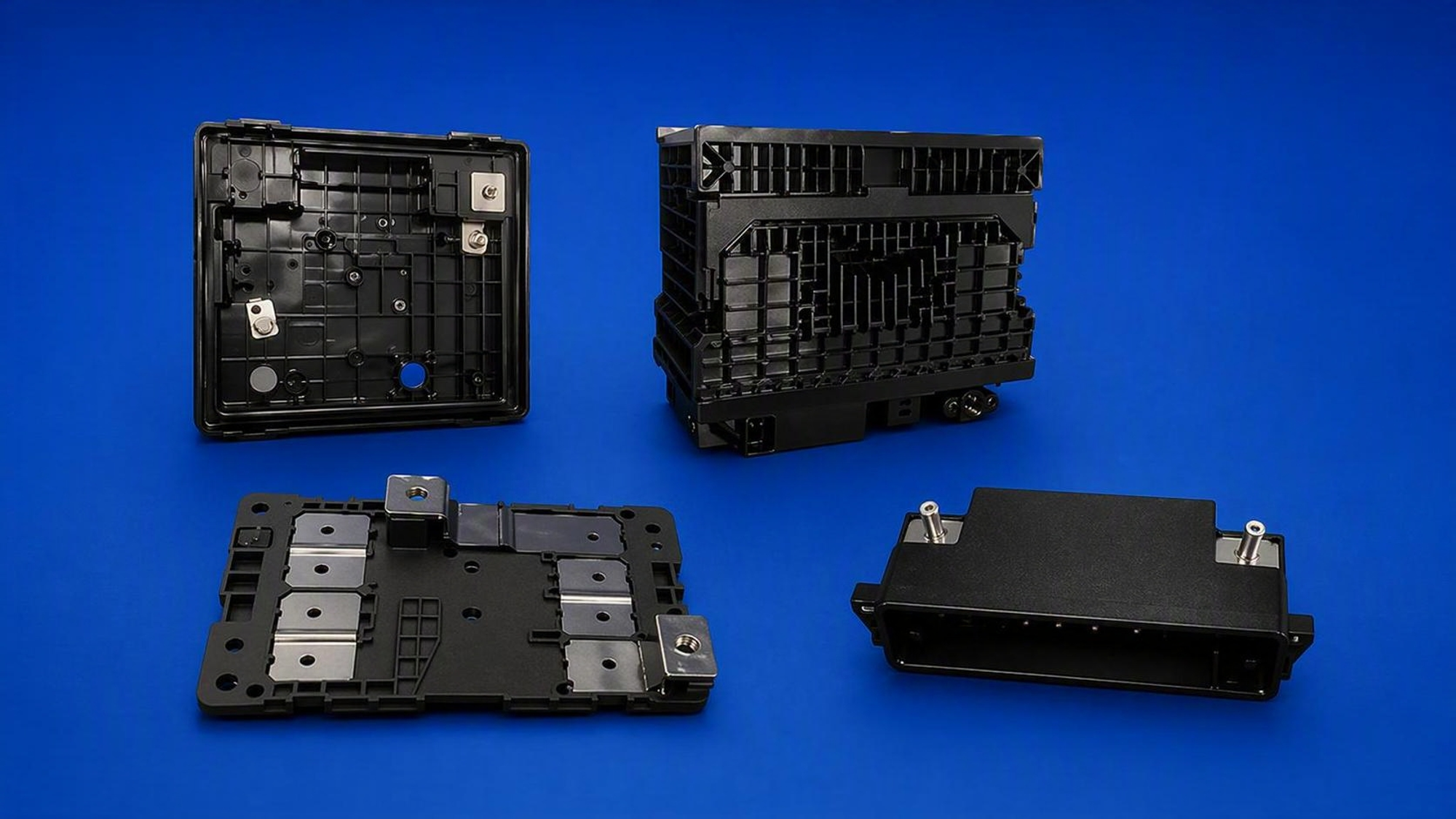 Battery pack plastic structural parts and insulated molded carriers